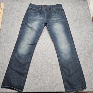Krome Men's Denim Jeans Size 36x34 Straight Leg Blue
